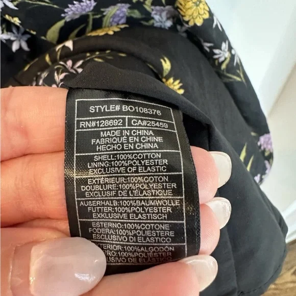 NWT Steve Madden Floral Black Dress Sz S - Picture 7 of 9